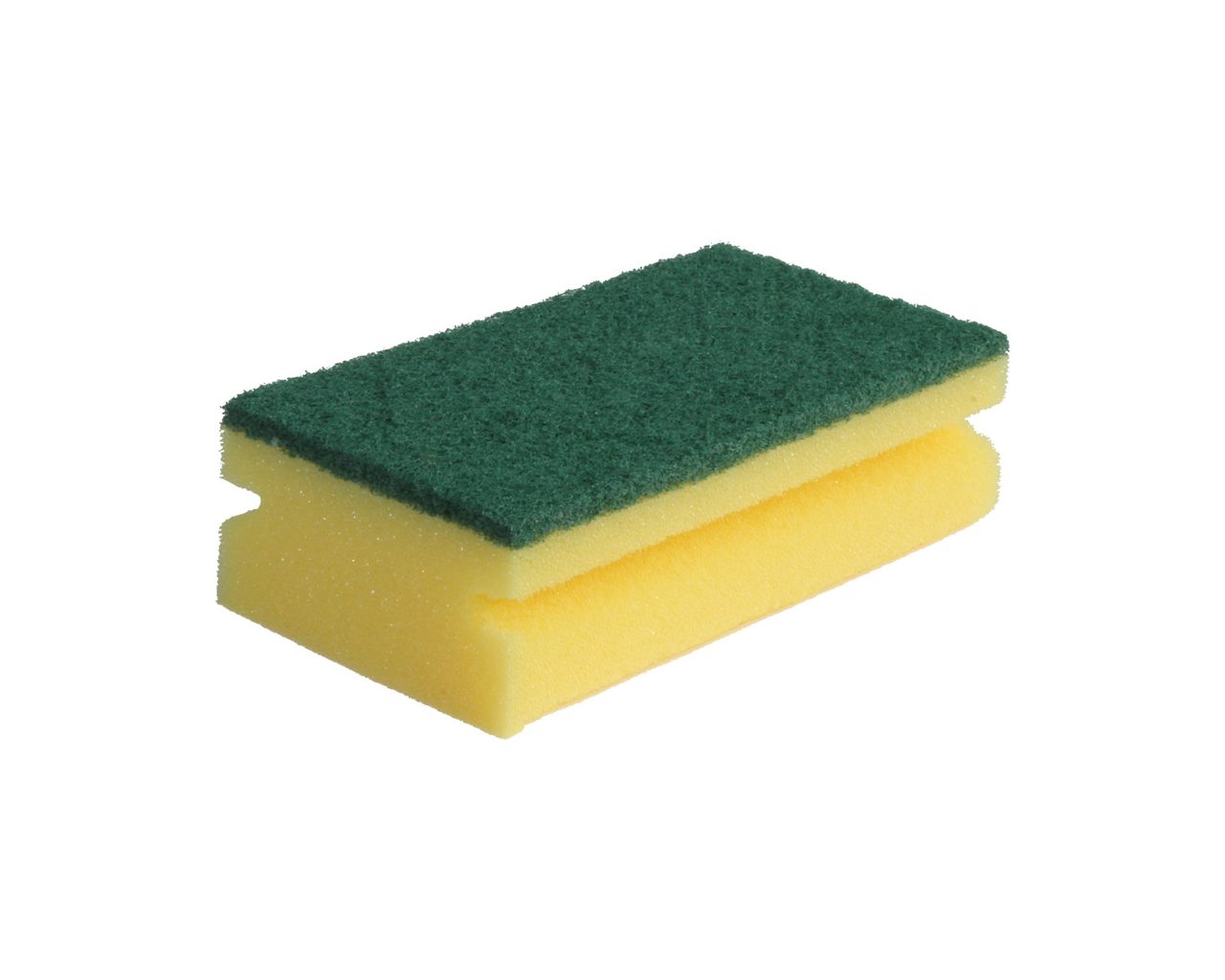 Easy grip foam backed scourer for multipurpose use, large size, 3 pcs. / package  (yellow with green scouring surface)